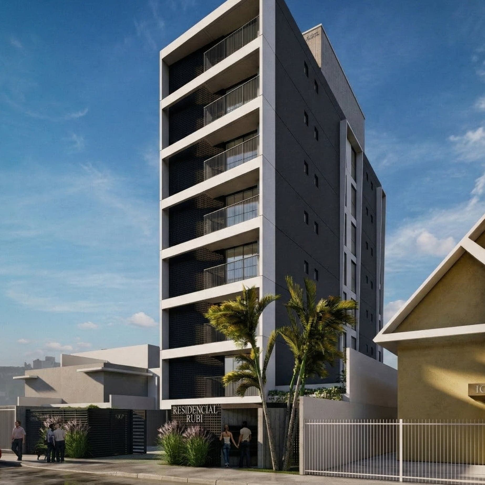 Fachada do Residencial Rubi — apartamento no Bom Retiro em Joinville